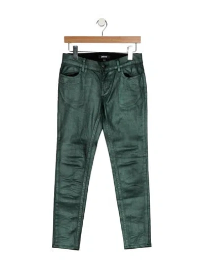 Pre-owned Just Cavalli Skinny Leg Pants In Green