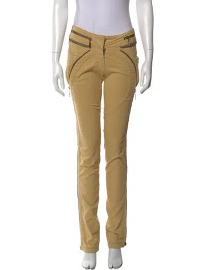 Pre-owned Just Cavalli Skinny Leg Pants In Yellow