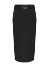 Just Cavalli Metal-snake Detail Midi Skirt In Black