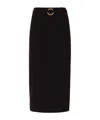 Just Cavalli Midi Pencil Skirt With Ring Detail In Black