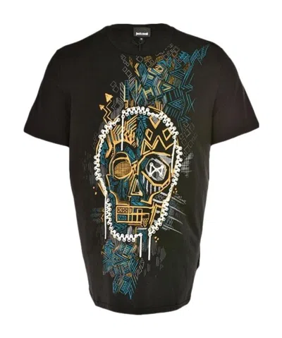 Just Cavalli Skull Printed Short-sleeved T-shirt In Black