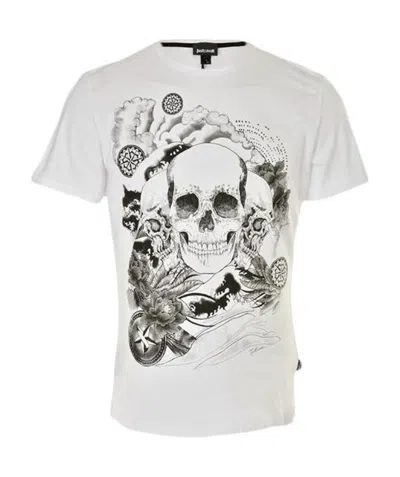 Just Cavalli Skull Printed Short-sleeved T-shirt In White