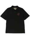Just Cavalli Logo-embroidered Polo Shirt In Black