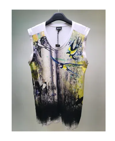 Just Cavalli Sleeveless T-shirt With Round Neck In Multicolor