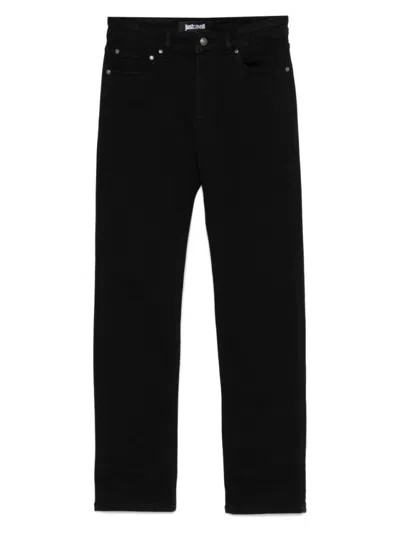 Just Cavalli Slim Fit Black Five-pocket Trousers