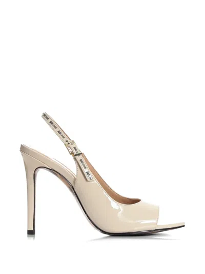 Just Cavalli Slingback Heeled Sandals In Neutral