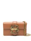 Just Cavalli Small Snake-buckle Chain Cross-body Bag In Brown