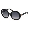 Just Cavalli Smoke Gradient Oval Ladies Sunglasses Sjc028 0700 51 In Black