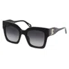 Just Cavalli Smoke Gradient Square Ladies Sunglasses Sjc019 0700 52 In Black