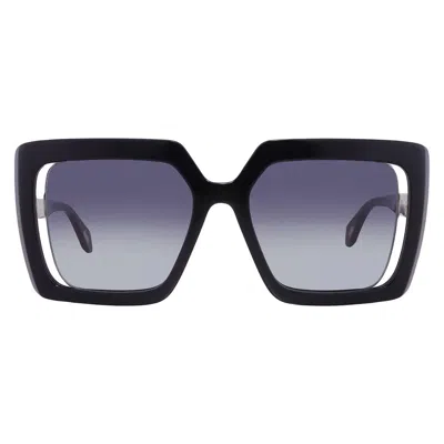 Just Cavalli Smoke Gradient Square Ladies Sunglasses Sjc027 0700 53 In Black
