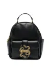 Just Cavalli Snake-appliqué Backpack In Black