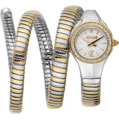 Just Cavalli Snake Bracelet Strap Watch, 22mm X 35.5mm In Multi