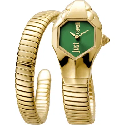 Just Cavalli Snake Bracelet Watch, 22mm In Gold