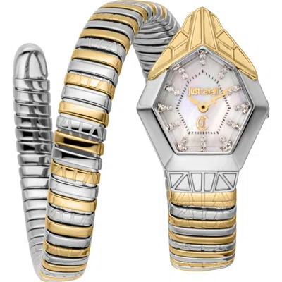 Just Cavalli Snake Bracelet Watch, 23mm X 32.5mm In Multi