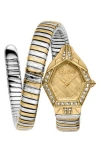 Just Cavalli Snake Bracelet Watch, 23mm X 32mm In Gold