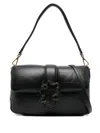 Just Cavalli Snake-buckle Shoulder Bag In Black
