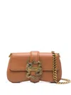Just Cavalli Snake-buckle Shoulder Bag In Brown