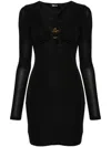 Just Cavalli Fitted Minidress In Black