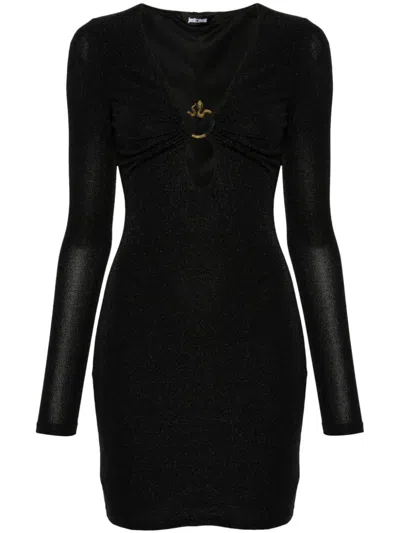JUST CAVALLI SNAKE-DETAIL MINI DRESS