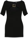 Just Cavalli Snake-detail Mini Dress In Black