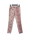 Just Cavalli Snake Pattern Denim Trousers In Nude