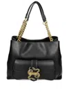 Just Cavalli Snake-plaque Tote Bag In Black