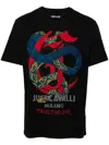 Just Cavalli Snake-print T-shirt In Black