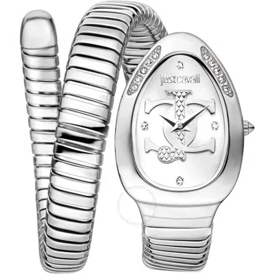 Just Cavalli Snake Quartz Silver Dial Ladies Watch Jc1l227m0015