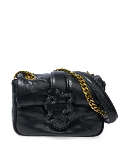 Just Cavalli Snake Shoulder Bag In Black