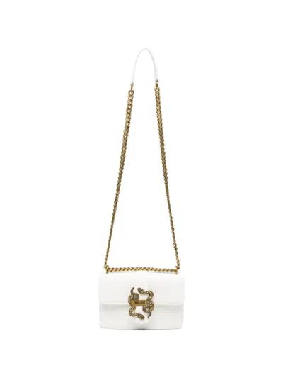 Just Cavalli Snake-detail Shoulder Bag In White