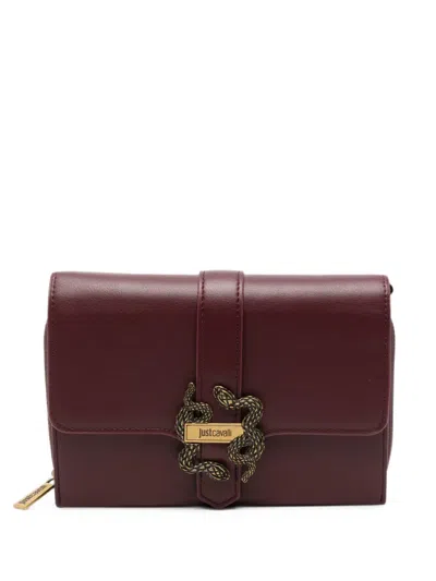 Just Cavalli Snake-plaque Clutch Bag In Pink