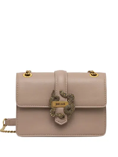 Just Cavalli Snake-plaque Mini Bag In Neutral