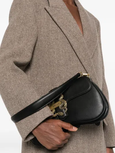 Just Cavalli Snake-plaque Shoulder Bag In Orange