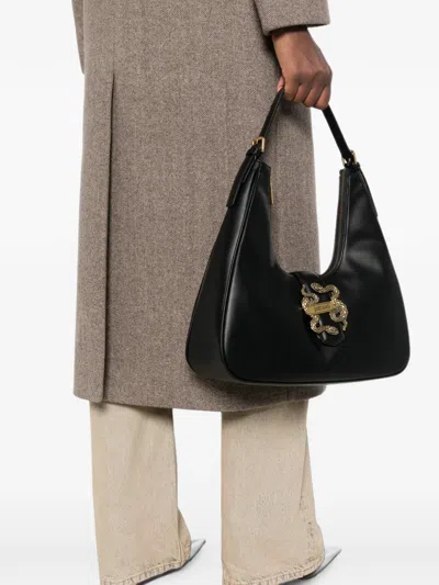 Just Cavalli Snake-plaque Shoulder Bag In Orange