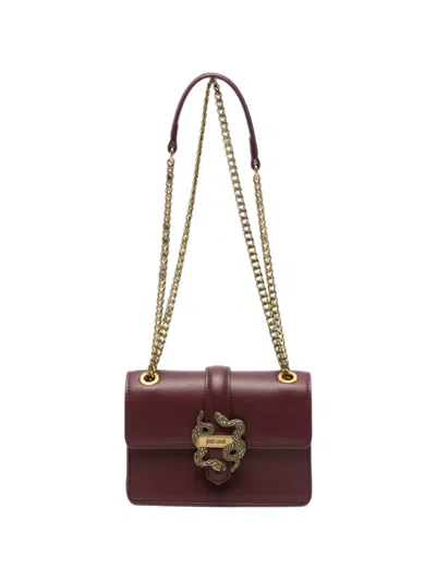 Just Cavalli Snake-plaque Shoulder Bag In Pink