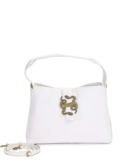 Just Cavalli Snake-plaque Shoulder Bag In Black