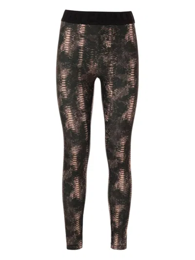JUST CAVALLI SNAKESKIN-PRINT LEGGINGS