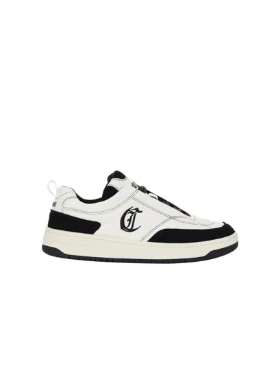 Just Cavalli Logo-detail Leather Sneaker In White