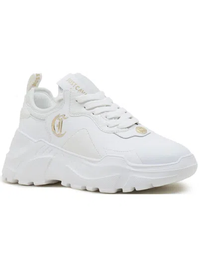 Just Cavalli Logo-plaque Chunky Sneakers In White