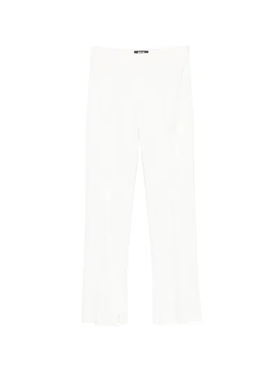 Just Cavalli Split-hem Trousers In White