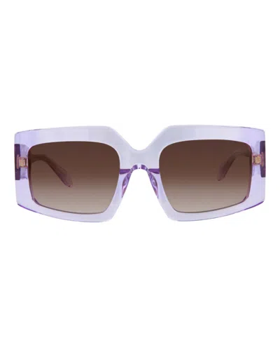 Just Cavalli Square-frame Acetate Sunglasses In Purple