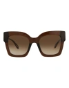 JUST CAVALLI JUST CAVALLI SQUARE-FRAME ACETATE SUNGLASSES WOMAN SUNGLASSES BROWN SIZE 52 ACETATE