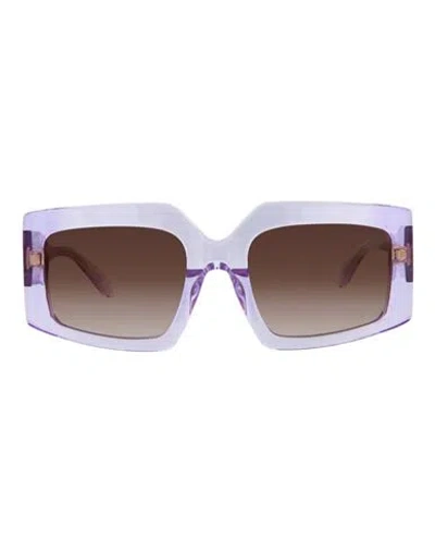 Just Cavalli Square-frame Acetate Sunglasses Woman Sunglasses Purple Size 54 Acetate