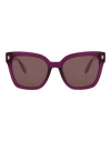 Just Cavalli 54mm Square Sunglasses In Purple
