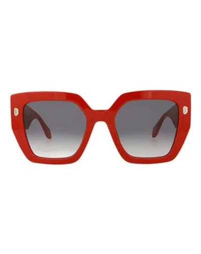 Just Cavalli Square-frame Acetate Sunglasses Woman Sunglasses Red Size 53 Acetate