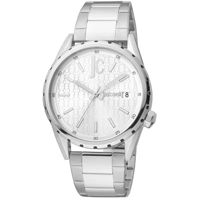 Just Cavalli Gray Stainless Steel Dress Watch In White
