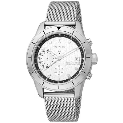Just Cavalli Gray Stainless Steel Dress Watch In Silver
