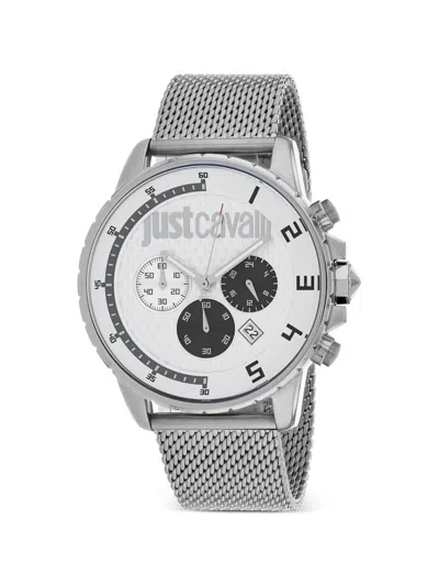 Just Cavalli Stainless-steel 44mm Watch In Burgundy