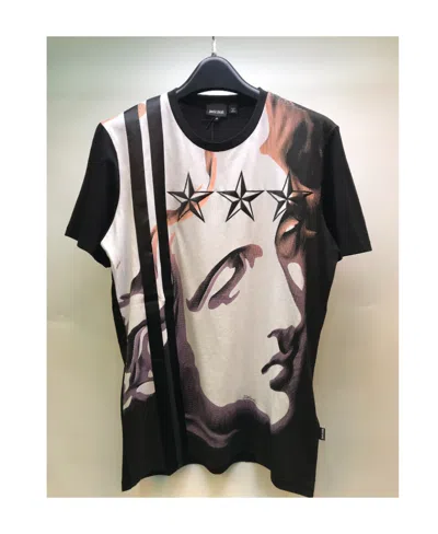 Just Cavalli Star Printed Round-necked T-shirt In Black