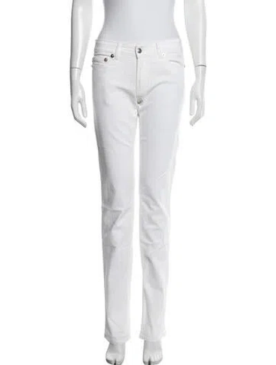 Pre-owned Just Cavalli Straight Leg Pants In White